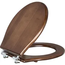 Evenes WC-Sitz JUBILÄUM Softclose aus Walnuss-Holz, Edelstahlscharniere - 93 069 35