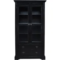 Dynamic24 Vitrine Samba Akazie Wohnzimmerschrank Schrank Vitrinenschrank Anrichte