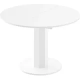 Design Esstisch Tisch HES-111 rund oval Hochglanz ausziehbar 100-148cm - Schwarz