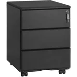 Woltu Rollcontainer 39 cm x 54 cm x 52 cm schwarz