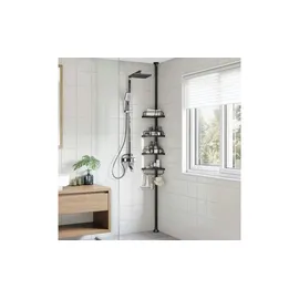 Songmics Duschregal 4 Ablagen 25 cm x 35 cm x 305 cm Schwarz