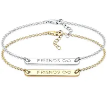 Elli Armband Infinity Freundschafts-Set Bi-Color in 925 Sterling Silber