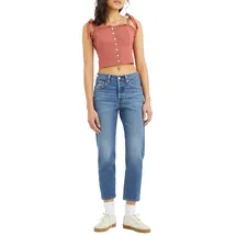 Levi's 501 Crop Jeans in mittelblau mit 7⁄8 Länge-W28 / L28