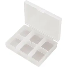 TRU Components Sortimentskasten Kunststoff 84 x 63 x 20 mm transparent 6 Fächer