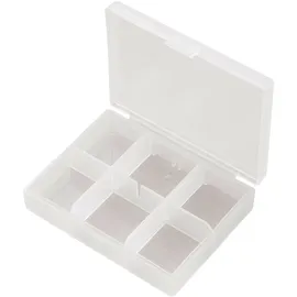 TRU Components Sortimentskasten Kunststoff 84 x 63 x 20 mm transparent 6 Fächer