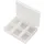 TRU Components Sortimentskasten Kunststoff 84 x 63 x 20 mm transparent 6 Fächer