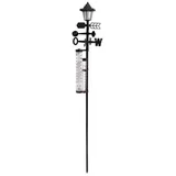 Spetebo Solar Wetterstation - 158 x 24 cm - LED Thermometer Wind