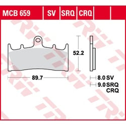 TRW Lucas Racing oppervlak MCB660SRQ