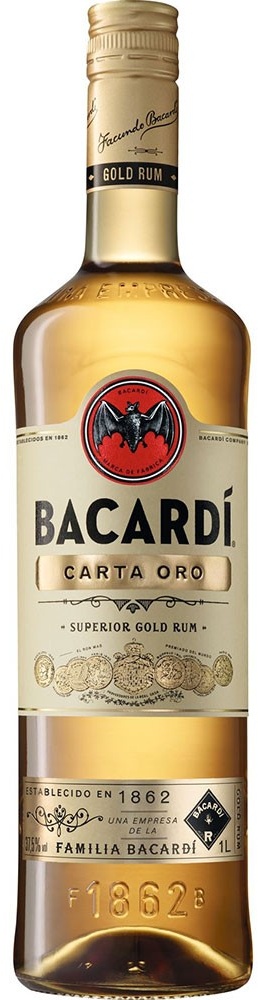 Bacardí Carta Oro Gold Rum 37,5% 1l