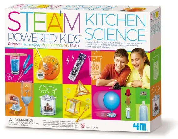 Experimentierkasten Naturwissenschaften für Kinder ab 8 Jahren - 30 Experimente, Küche, Chemie, Physik - 4M Set