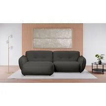 BeType Eckcouch Polyester L-förmig 3-Sitzer Grau