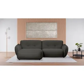 BeType Eckcouch Polyester L-förmig 3-Sitzer Grau