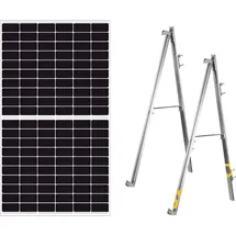 osnatech Ergänzungsmodul für Mini-PV-Set 600 "Balkonkraftwerk" GLAS PREMIUM 375W-1 UPGRADE Balkon-Solaranlage
