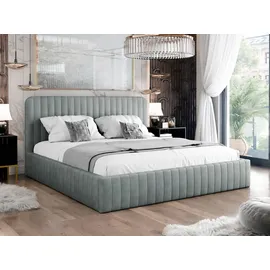 Mirjan24 Polsterbett, Hellgrau, Textil, Rechteckig, 140x200 cm, Schlafzimmer, Betten, Polsterbetten