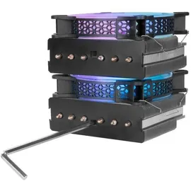 Mars Gaming Mcpu-Xt ARGB Doppel-CPU-Lüfter 120 mm), Schwarz