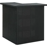vidaXL Gartenbar Set 4-tlg. Schwarz