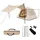 Relaxdays Wurfzelt 3-4 Personen Beige/Braun