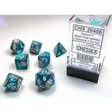 Chessex Polyhedral Dice: Gemini - Steel-Teal with White (7)