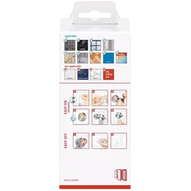Tesa ESTEETIC Ersatzrollenhalter für Toilettenpapier, verchromt - zur Wandbefestigung ohne Bohren, inkl. Klebelösung - 50mm x x 128mm