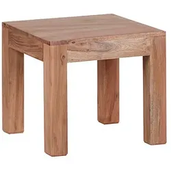 WOHNLING Couchtisch Massivholz akazie 45,0 x 45,0 x 40,0 cm