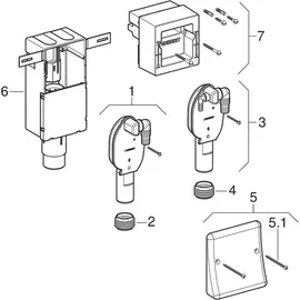 Geberit Unterputz-Geruchsverschluss 152233001 Ø 50/56 mm, mit zwei Anschlüssen, Kunststoff
