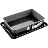 Dr. Oetker Back-Idee Rechteckige Springform mit Emaille-Servierboden 28 cm