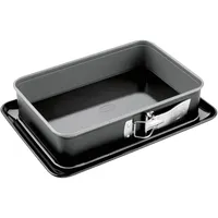 Dr. Oetker Back-Idee Rechteckige Springform mit Emaille-Servierboden 28 cm