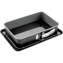 Dr. Oetker Back-Idee Rechteckige Springform mit Emaille-Servierboden 28 cm