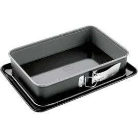 Dr. Oetker Back-Idee Rechteckige Springform mit Emaille-Servierboden 28 cm