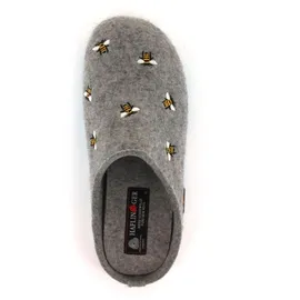 HAFLINGER Everest Api Filzpantofffeln mit Applikation Steingraumeliert (84), Gr. 41