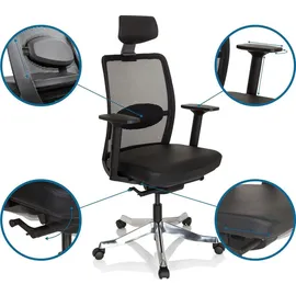 HJH Office Senator Pro Leder/Netzstoff Schwarz