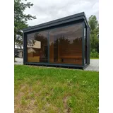 Gartensauna Fass Sauna Outdoorsauna Rombek 4x2m Saunaofen Ruhe Raum nach Maß