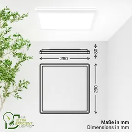 Briloner LED Panel 11 Leuchtmittel eckig weiß