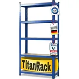 Schwerlastregal Grizzly Blau Höhe: 150 cm Breite: 75 cm Tiefe: 30 cm