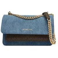 Michael Kors Claire Schultertasche Canvas Blue