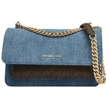 Michael Kors Claire Schultertasche Canvas Blue