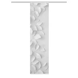 VISION S Schiebegardine RIXA Bambusoptik, 3D Effekt, Blätter-Druck, 260x60 cm, Farbe:grau, Größe:260 x 60 cm, Anzahl:1x