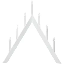 EGLO LED Kerzenständer Arrow, Kerzenhalter Weihnachtspyramide, Dekoleuchte Weihnachten, Holz, Kunststoff in weiß, Weiss, warmweiß