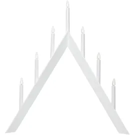 EGLO LED Kerzenständer Arrow, Kerzenhalter Weihnachtspyramide, Dekoleuchte Weihnachten, Holz, Kunststoff in weiß, Weiss, warmweiß