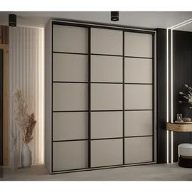 möbel kryspol Schwebetürenschrank Dakota 200 x 235,2 x 45 cm Schwarz