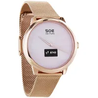 X-WATCH 54017 Hybrid-Smartwatch SOE XW Pure | Damen Android - Fitnesstracker Uhr iOS mit WhatsApp Rose Gold
