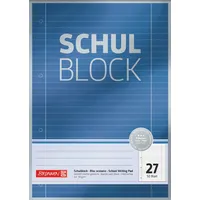 Brunnen Schulblock Premium A4, Lineatur 27, 50 Blatt, blau