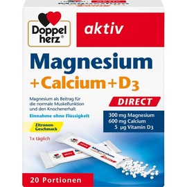 Doppelherz Aktiv Magnesium + Calcium + D3 Direct Pellets 20 St.
