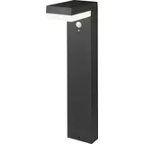 Sygonix Außenstandleuchte Metall 50,0 cm inkl. Bewegungsmelder schwarz