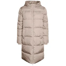 Pieces Damen Pcbee New Long Puffer Jacket Bc, Silver Mink, XS