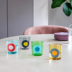 REMEMBER Gläser-Set Dots - 4tlg.-Set aus Borosilikatglas - 300 ml