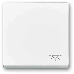 Busch-Jaeger Wippe einteilig, Schalter/Taster, studioweiß, glänzend, Symbol Licht
