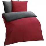 Traumschlaf Melange rot/anthrazit 240 x 220 cm + 2 x 80 x 80 cm
