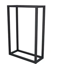 jan kurtz Kaminholzregal Holzmichel Metall 60 x 25 x 90 cm Schwarz