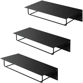 ML-Design Wandgarderobe 3er Set Schwarz